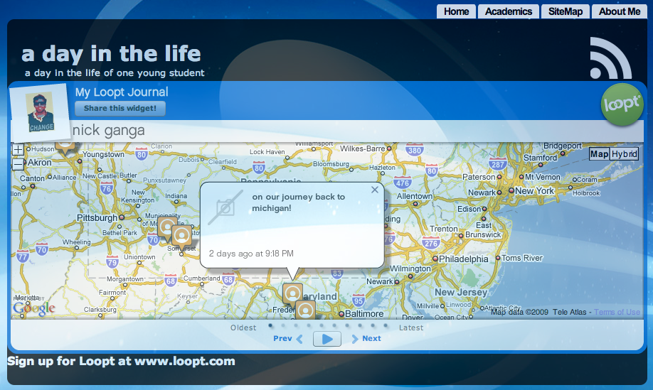 Loopt Widget - Focused Loopt Widget Focused on one Journal Entry